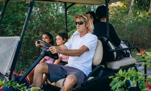 Golf cart rear seats