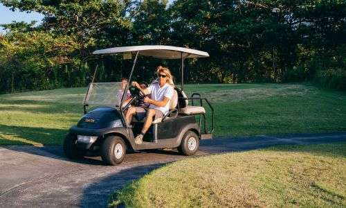 Golf cart windshield